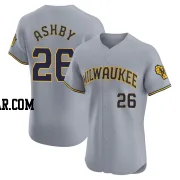 Aaron Ashby Men's Milwaukee Brewers Gray Elite Road Jersey