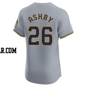 Aaron Ashby Men's Milwaukee Brewers Gray Elite Road Jersey