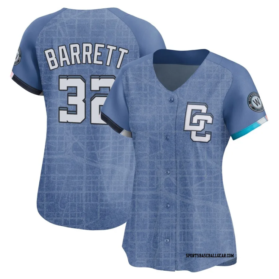 Aaron Barrett Women's Washington Nationals Blue Limited 2025 City Connect Jersey