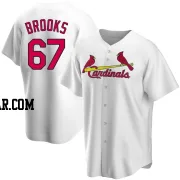 Aaron Brooks Men's St. Louis Cardinals White Replica Home Jersey