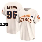 Aaron Brown Youth Houston Astros Cream Limited Throwback Cooperstown Collection Jersey