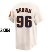 Aaron Brown Youth Houston Astros Cream Limited Throwback Cooperstown Collection Jersey