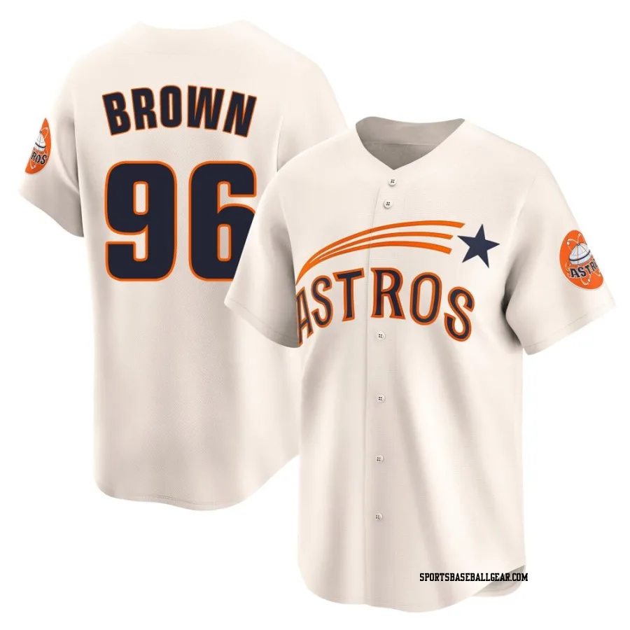 Aaron Brown Youth Houston Astros Cream Limited Throwback Cooperstown Collection Jersey