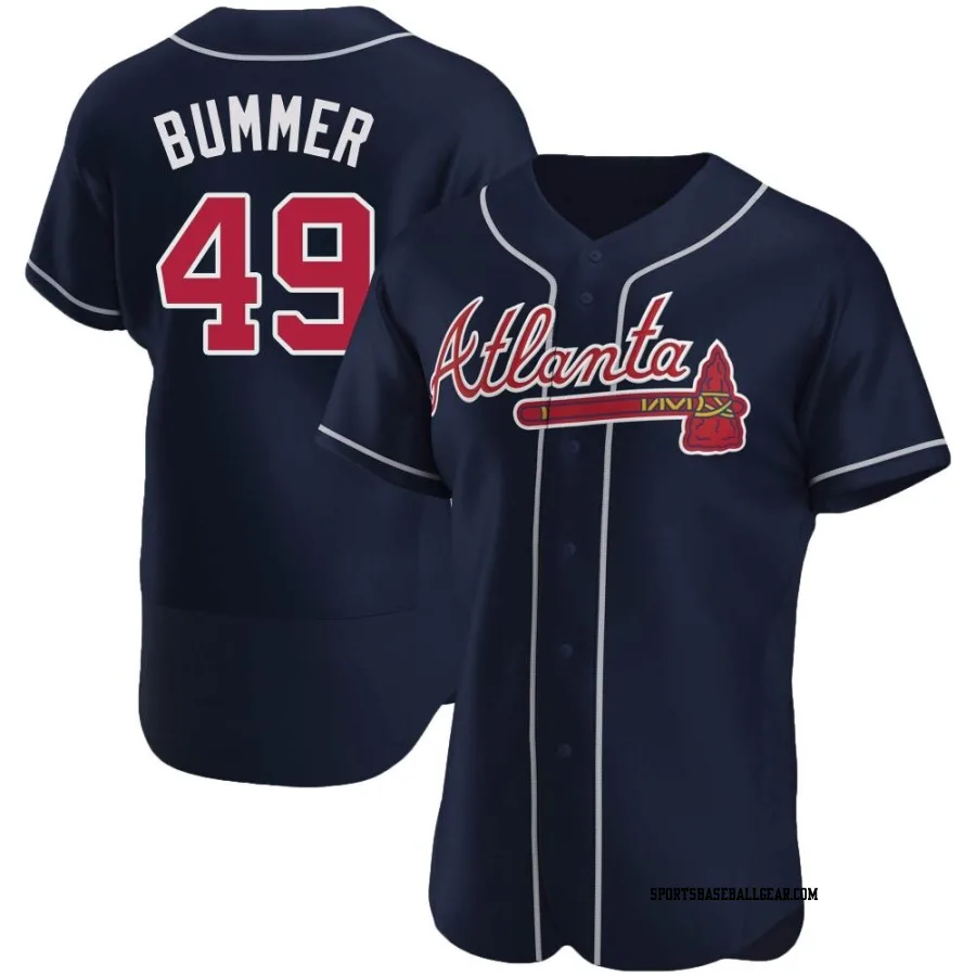 Aaron Bummer Men's Atlanta Braves Navy Authentic Alternate Jersey