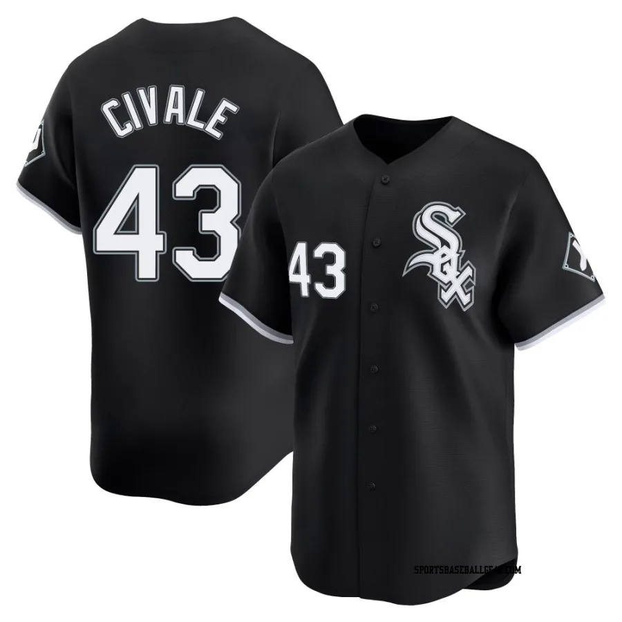 Aaron Civale Men's Chicago White Sox Black Limited Alternate Jersey
