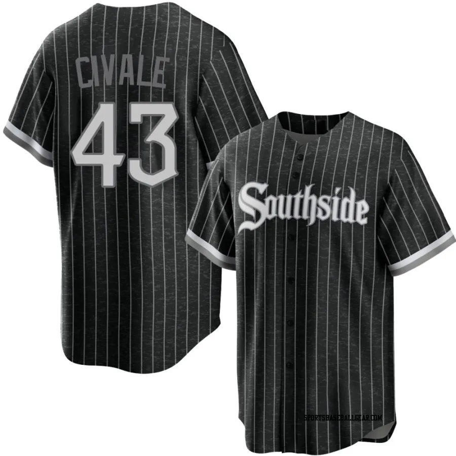 Aaron Civale Men's Chicago White Sox Black Replica 2021 City Connect Jersey