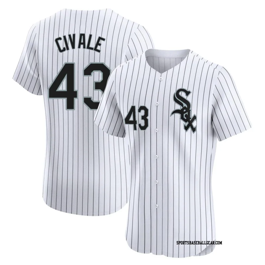 Aaron Civale Men's Chicago White Sox White Elite Home Jersey