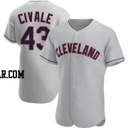 Aaron Civale Men's Cleveland Guardians Gray Authentic Road Jersey
