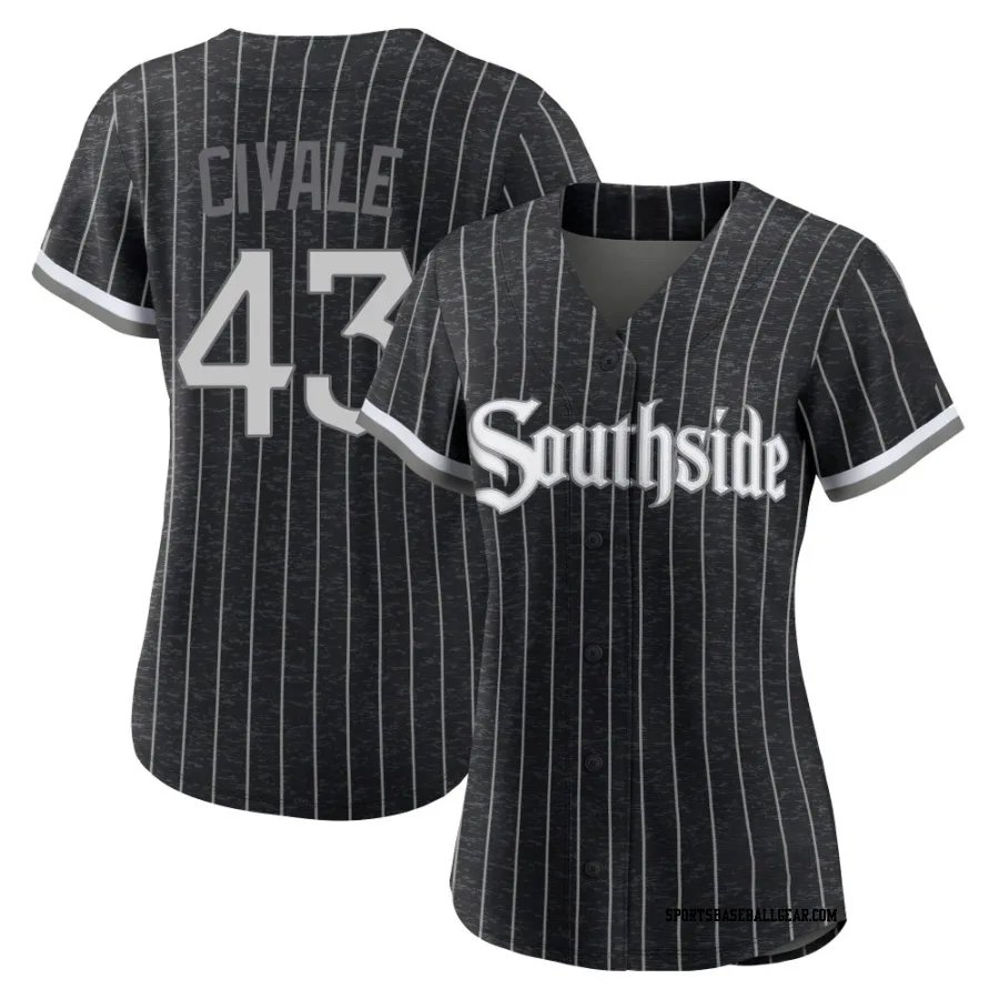 Aaron Civale Women's Chicago White Sox Black Authentic 2021 City Connect Jersey