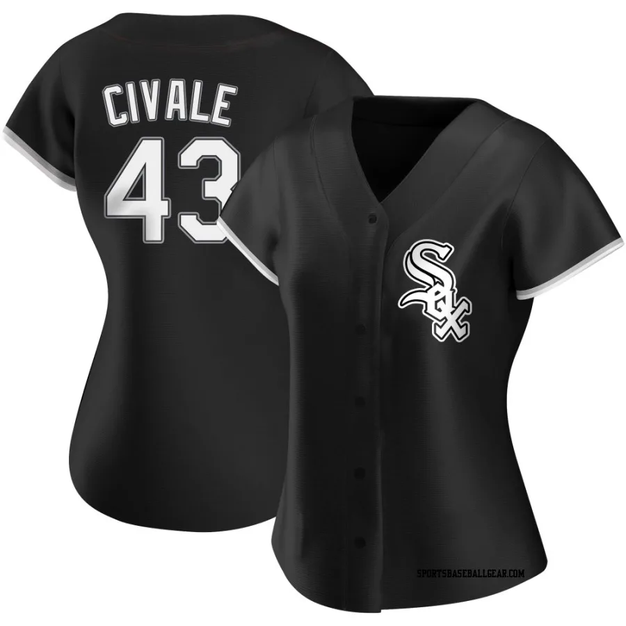 Aaron Civale Women's Chicago White Sox Black Authentic Alternate Jersey