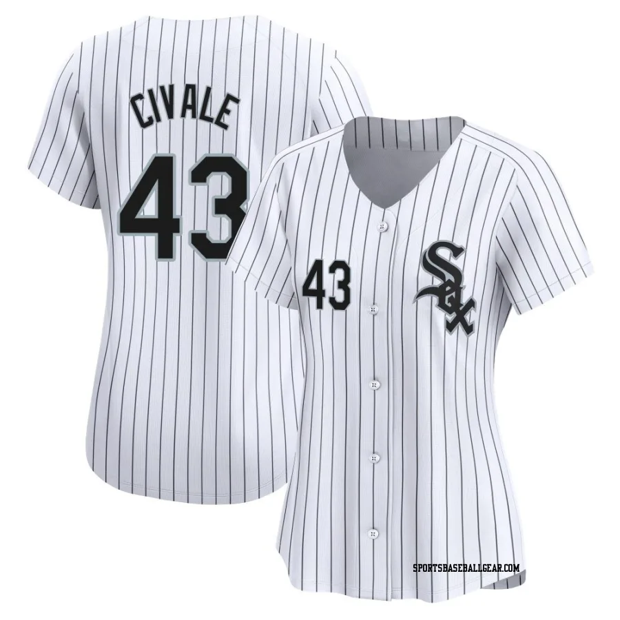 Aaron Civale Women's Chicago White Sox White Limited Home Jersey