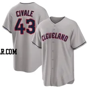 Aaron Civale Youth Cleveland Guardians Gray Replica Road Jersey