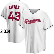 Aaron Civale Youth Cleveland Guardians White Replica Home Jersey