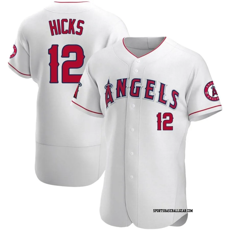 Aaron Hicks Men's Los Angeles Angels White Authentic Jersey