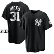 Aaron Hicks Men's New York Yankees Black/White Replica Jersey