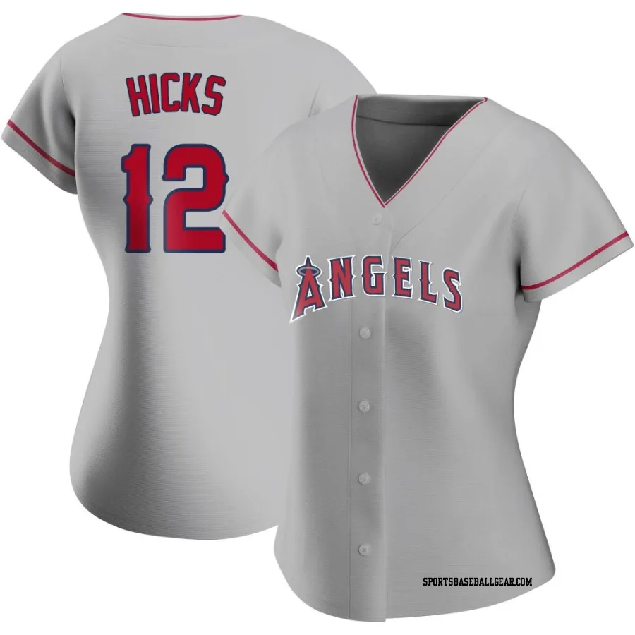 Aaron Hicks Women's Los Angeles Angels Authentic Silver Road Jersey