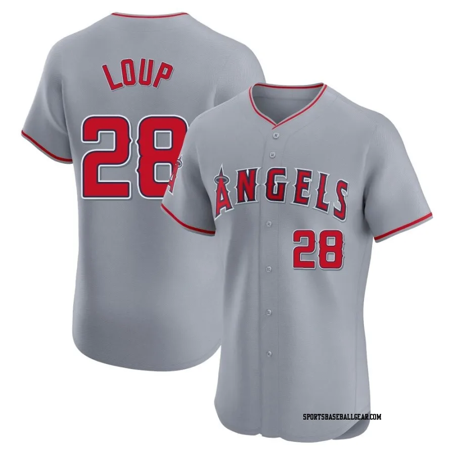 Aaron Loup Men's Los Angeles Angels Gray Elite Road Jersey