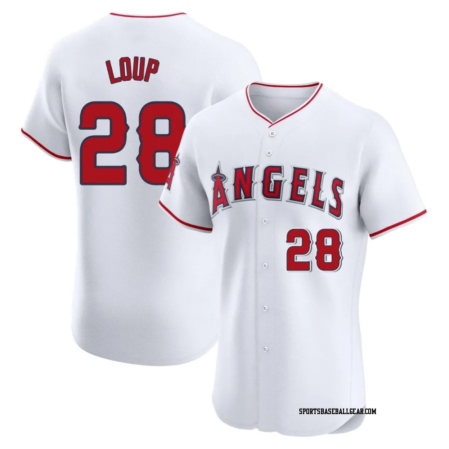Aaron Loup Men's Los Angeles Angels White Elite Home Jersey