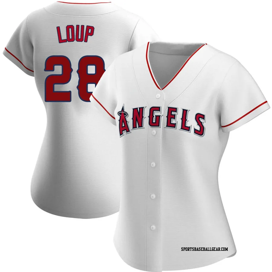 Aaron Loup Women's Los Angeles Angels White Replica Home Jersey