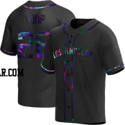 Aaron Loup Youth Los Angeles Angels Black Holographic Replica Alternate Jersey