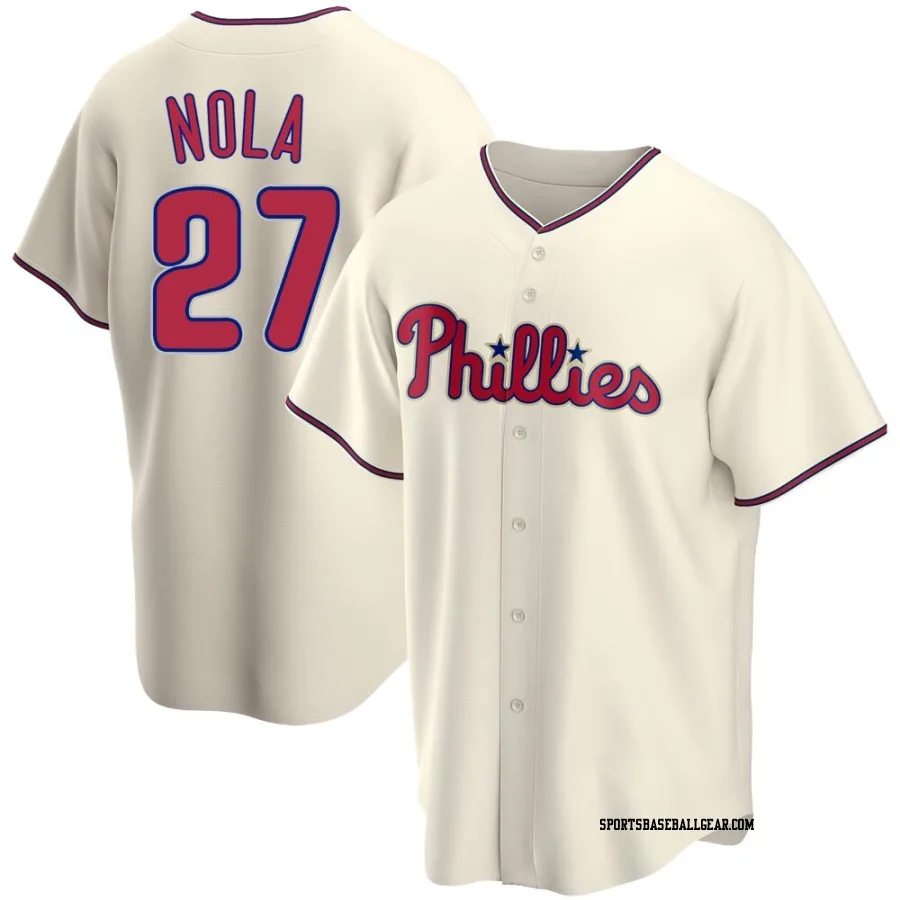 Aaron Nola Men's Philadelphia Phillies Cream Replica Alternate Jersey