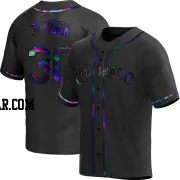 Aaron Schunk Men's Colorado Rockies Black Holographic Replica Alternate Jersey