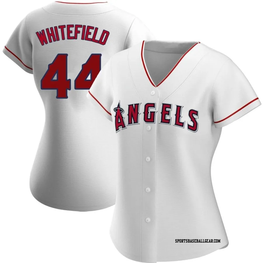 Aaron Whitefield Women's Los Angeles Angels White Authentic Home Jersey
