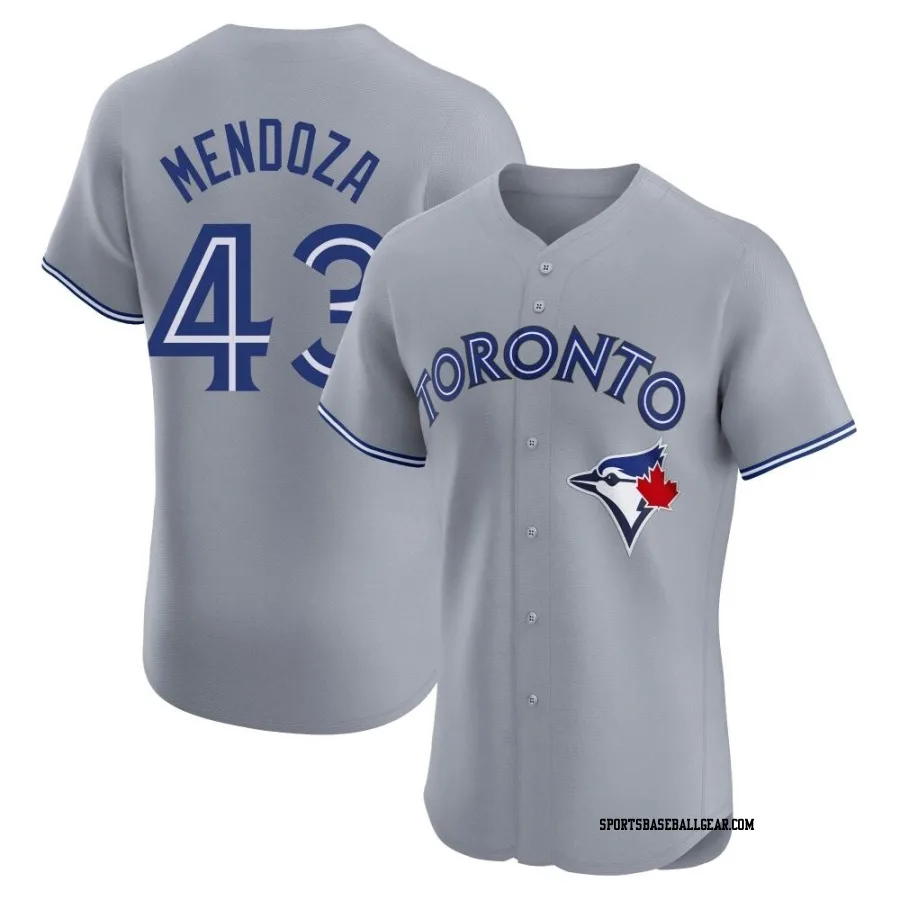 Abdiel Mendoza Men's Toronto Blue Jays Gray Elite Road Jersey