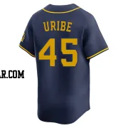Abner Uribe Youth Milwaukee Brewers Navy Limited Alternate Jersey