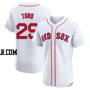 Abraham Toro Men's Boston Red Sox White Elite Home Patch Jersey