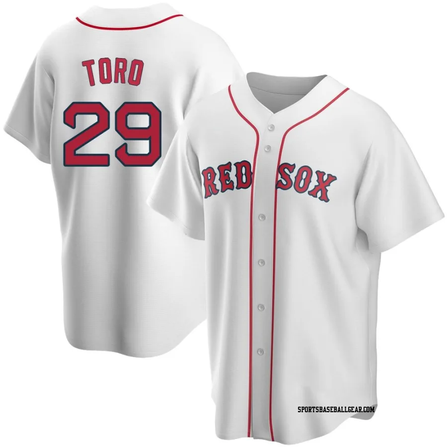 Abraham Toro Men's Boston Red Sox White Replica Home Jersey