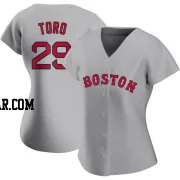 Abraham Toro Women's Boston Red Sox Gray Replica Road Jersey