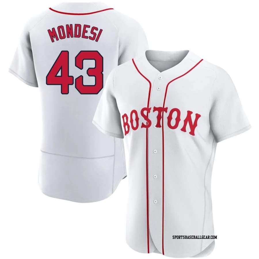 Adalberto Mondesi Men's Boston Red Sox White Authentic 2021 Patriots' Day Jersey