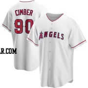 Adam Cimber Youth Los Angeles Angels White Replica Home Jersey