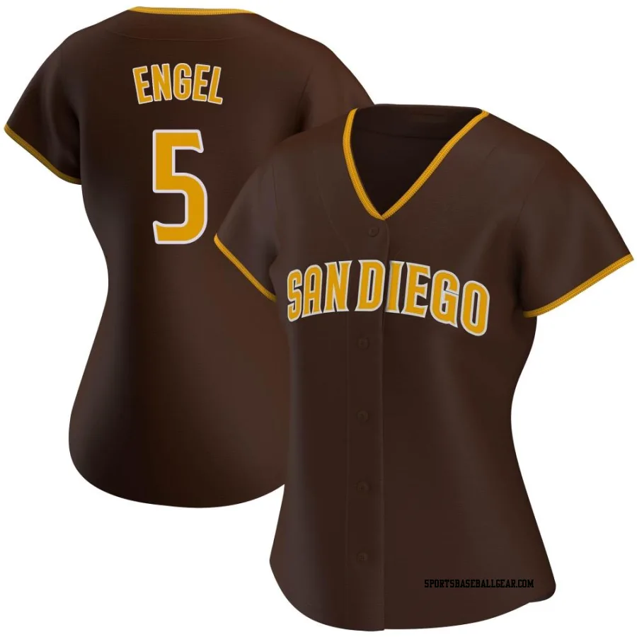 Adam Engel Women's San Diego Padres Brown Replica Road Jersey