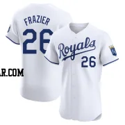 Adam Frazier Men's Kansas City Royals White Elite Home Jersey