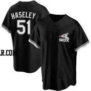 Adam Haseley Men's Chicago White Sox Black Replica Spring Training Jersey