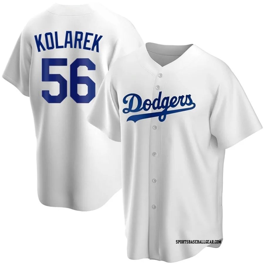 Adam Kolarek Men's Los Angeles Dodgers White Replica Home Jersey
