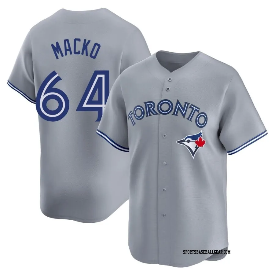 Adam Macko Youth Toronto Blue Jays Gray Limited Away Jersey