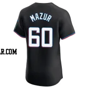 Adam Mazur Men's Miami Marlins Black Elite Alternate Vapor Premier Jersey