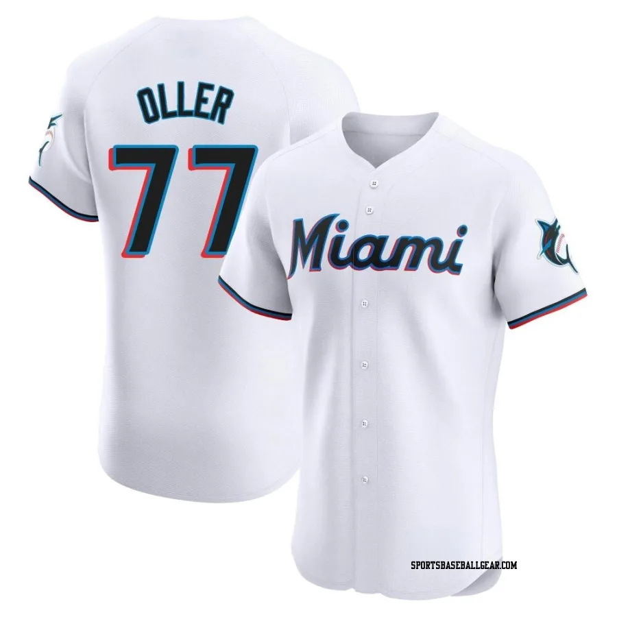 Adam Oller Men's Miami Marlins White Elite Home Jersey