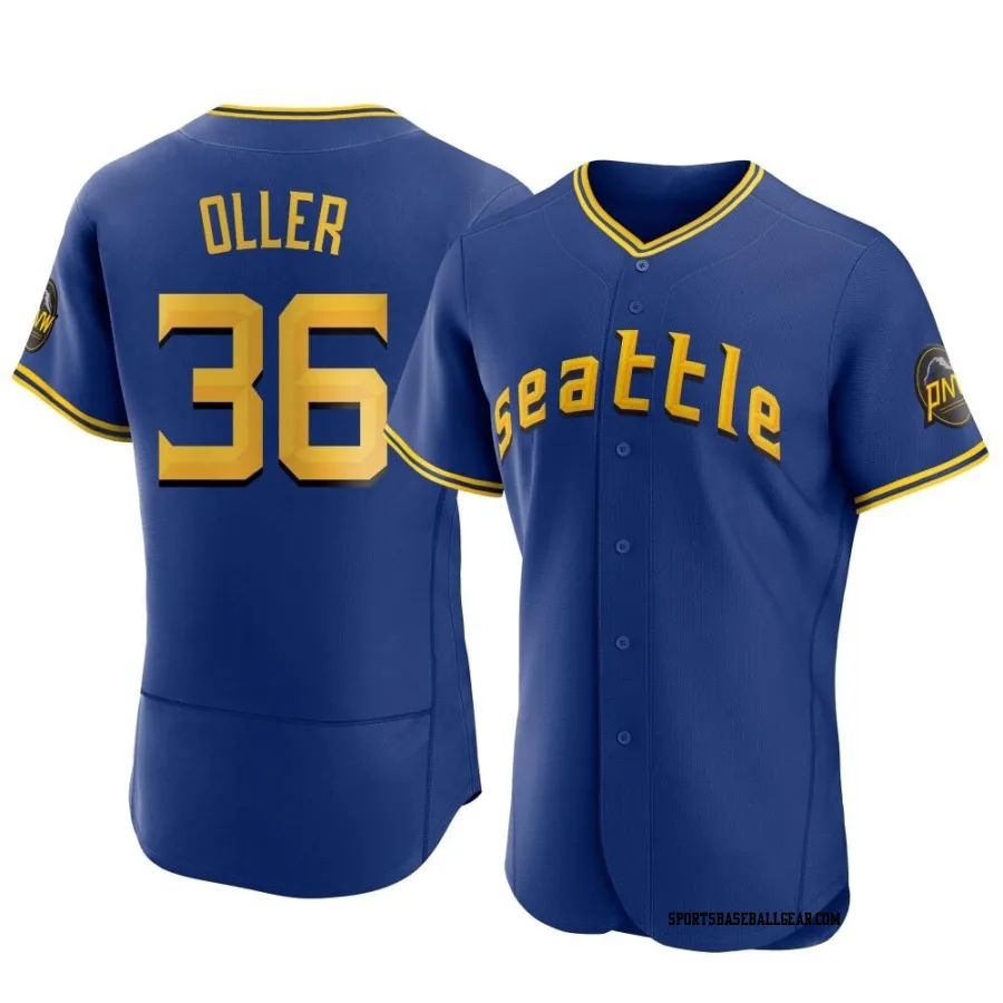 Adam Oller Men's Seattle Mariners Royal Authentic 2023 City Connect Jersey