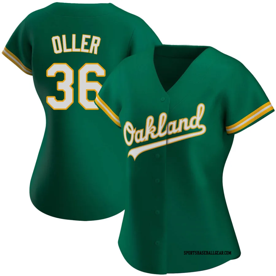 Adam Oller Women's Oakland Athletics Green Replica Kelly Alternate Jersey