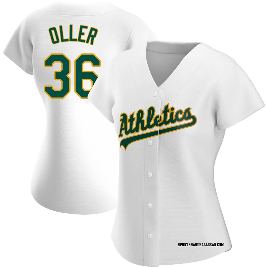Adam Oller Women's Oakland Athletics White Authentic Home Jersey