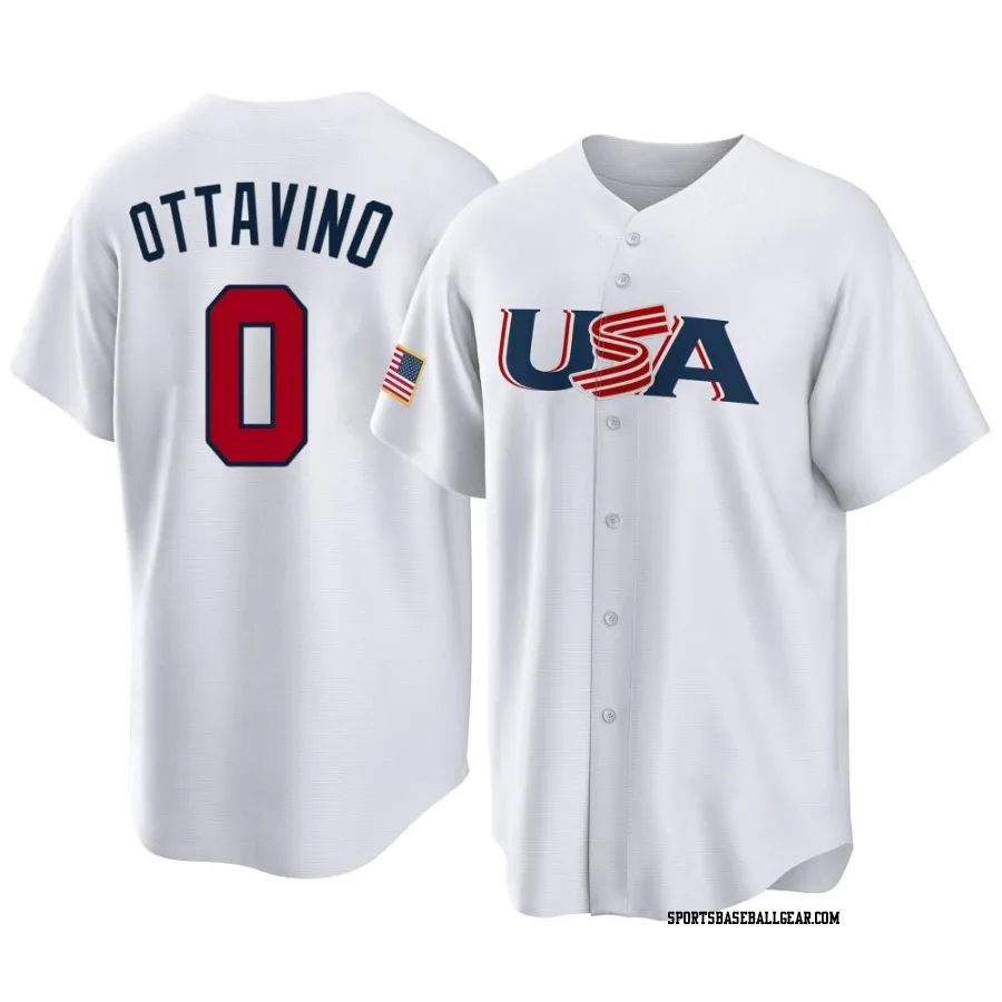Adam Ottavino Men's New York Mets White Replica USA Baseball 2023 World Baseball Classic Jersey