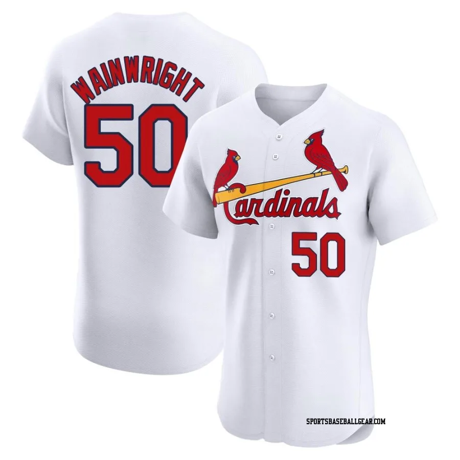 Adam Wainwright Men's St. Louis Cardinals White Elite Home Jersey