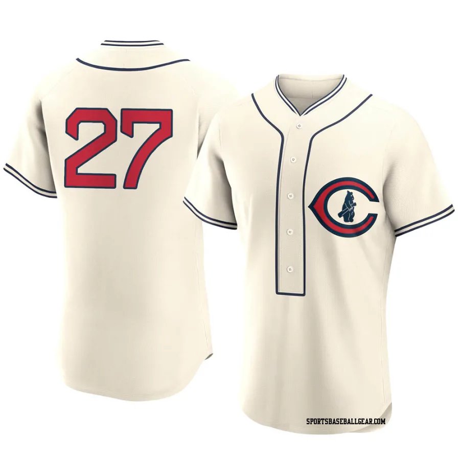 Addison Russell Men's Chicago Cubs Cream Authentic 2022 Field Of Dreams Jersey