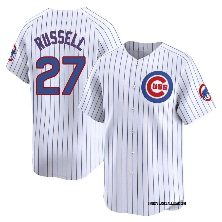 Addison Russell Men's Chicago Cubs White Limited Home Jersey