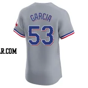 Adolis Garcia Men's Texas Rangers Gray Elite Road Jersey