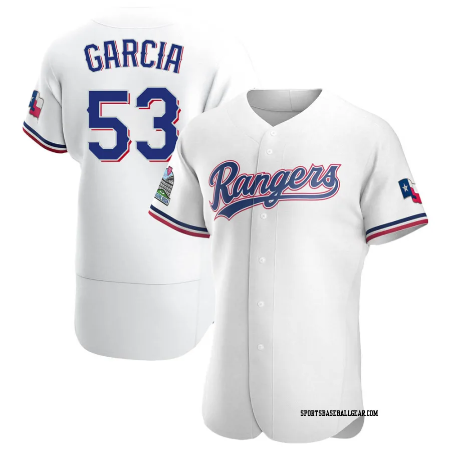 Adolis Garcia Men's Texas Rangers White Authentic Home Jersey